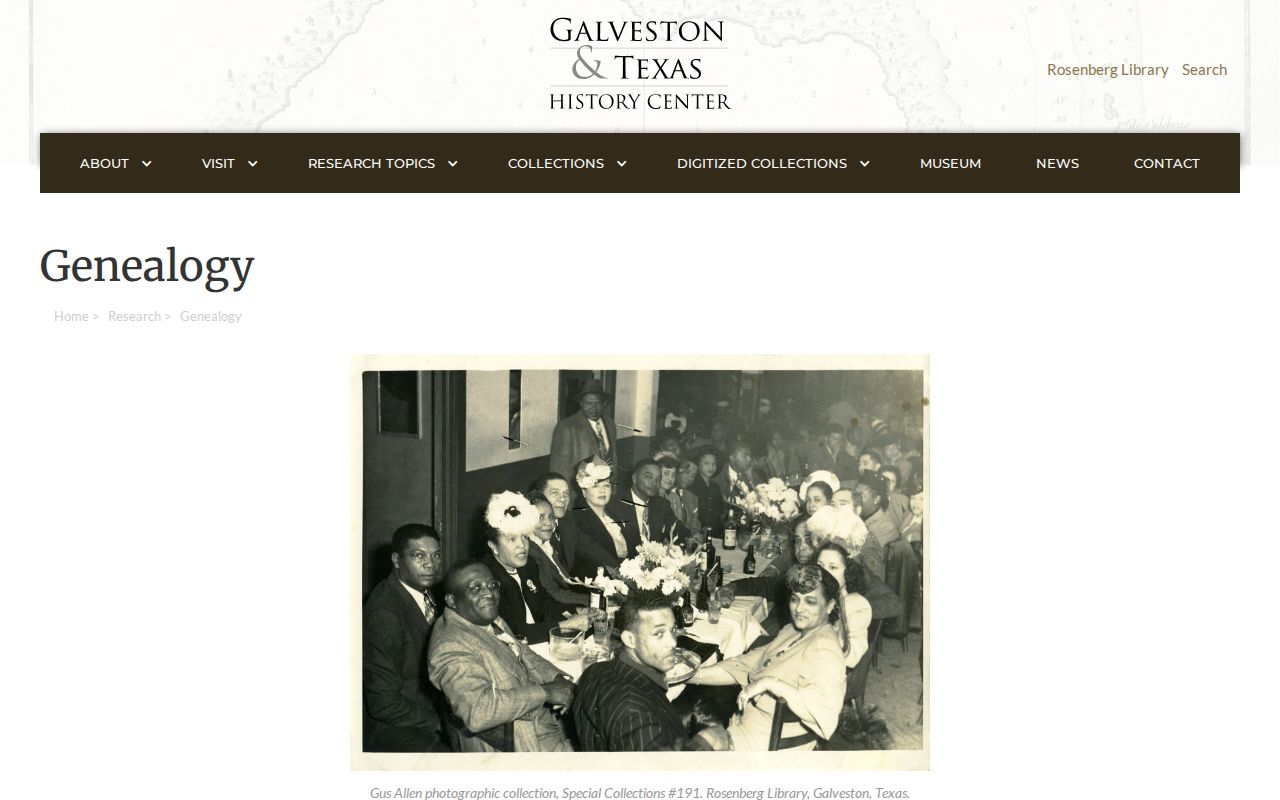 Galveston city directory genealogy research at GTHC