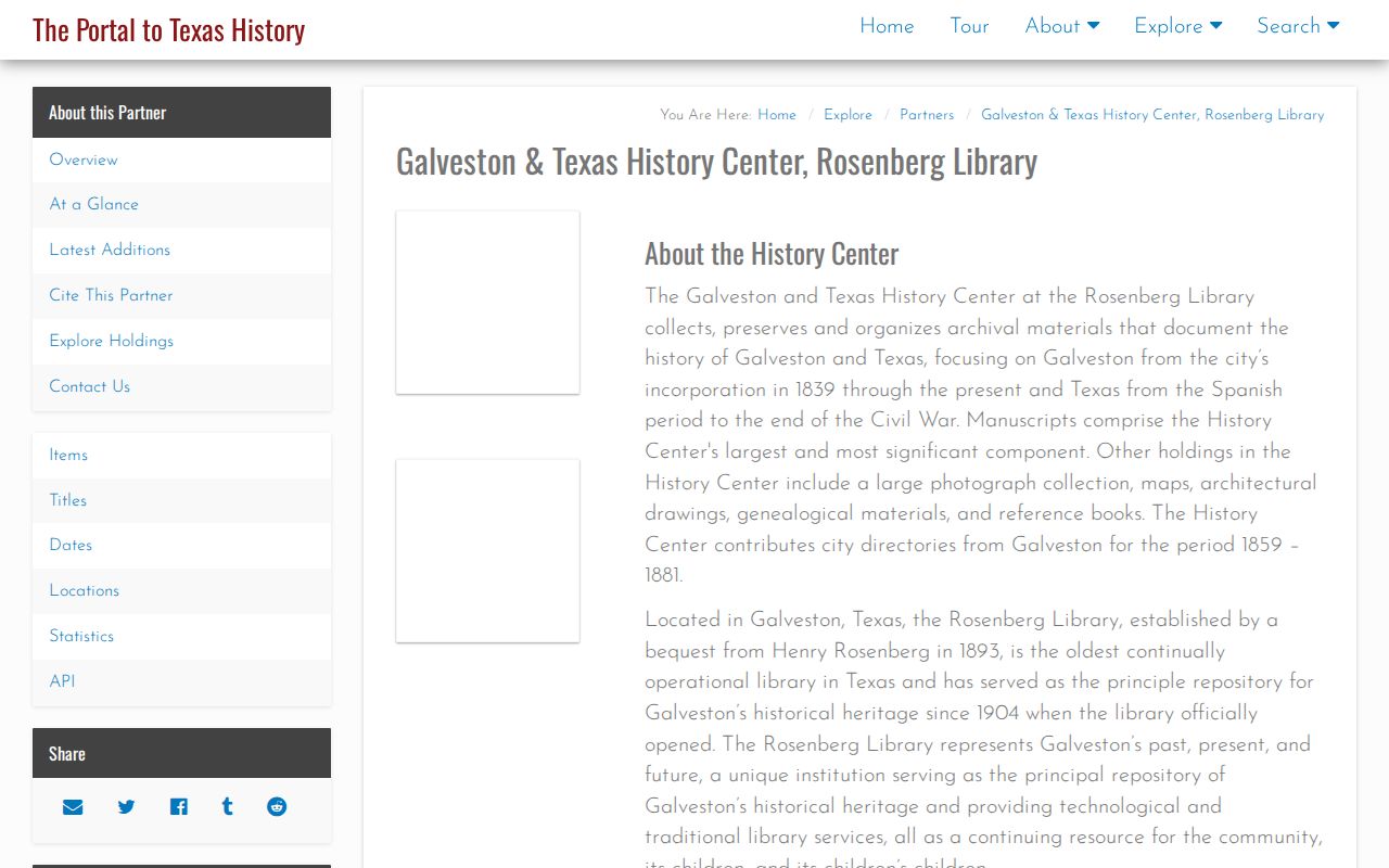 Galveston city directory records at the Rosenberg Library Portal collection